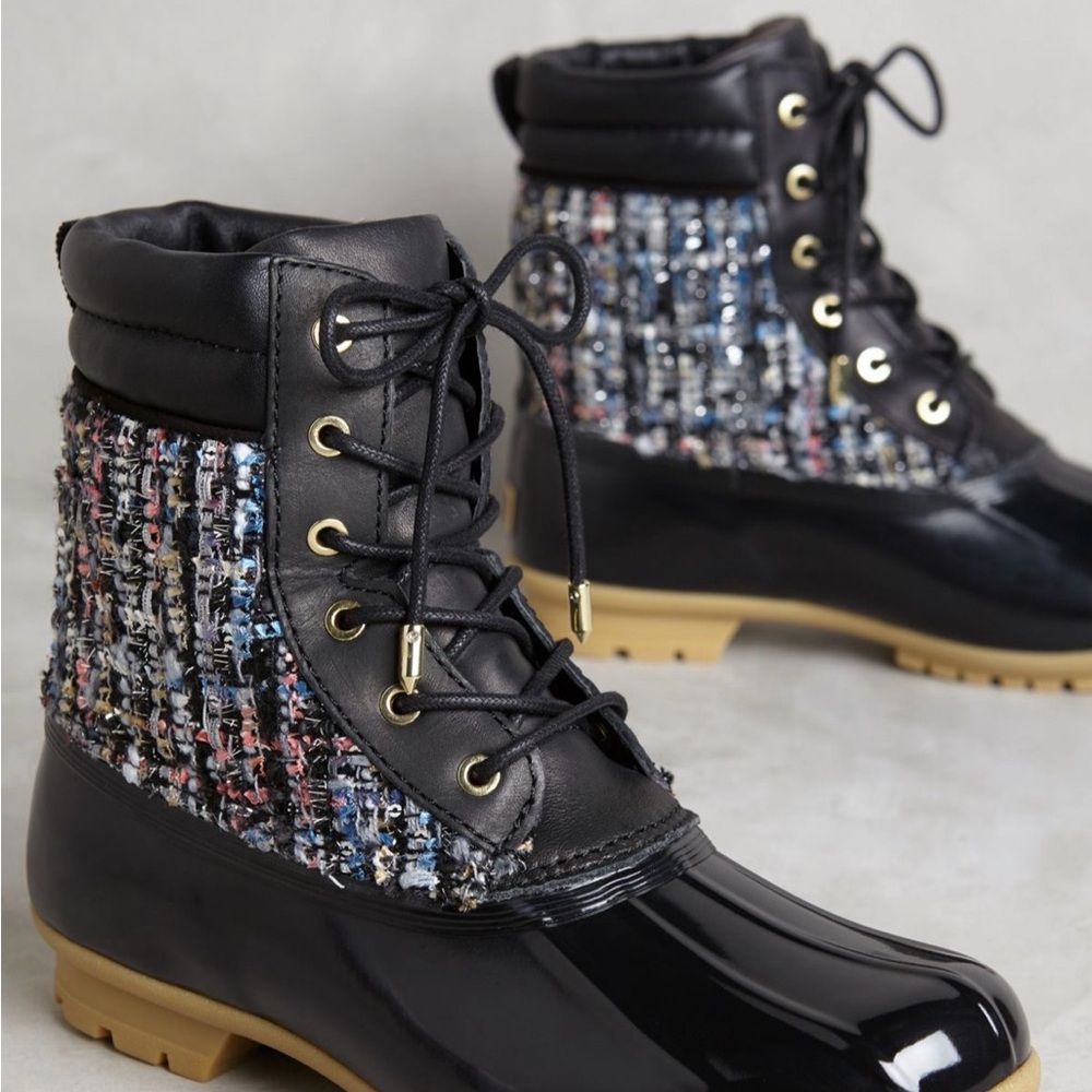 Sam Edelman Women's Multi Color Tweed Anthropologie Caldwell Rain Boots, size 6